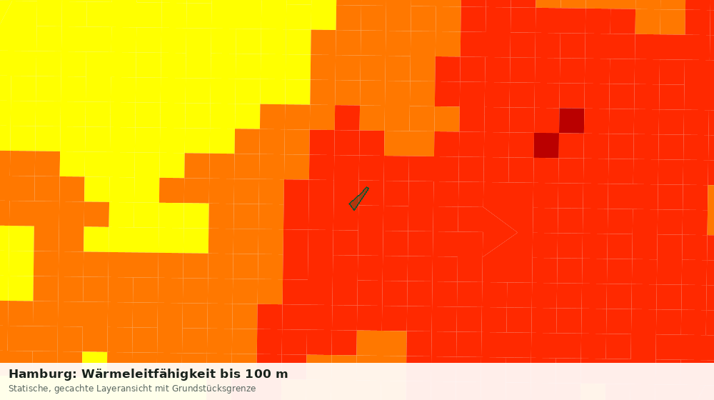Statische Kartenansicht: Hamburg: Wärmeleitfähigkeit bis 100 m