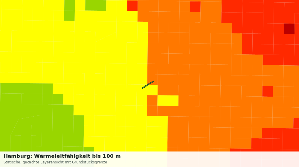 Statische Kartenansicht: Hamburg: Wärmeleitfähigkeit bis 100 m