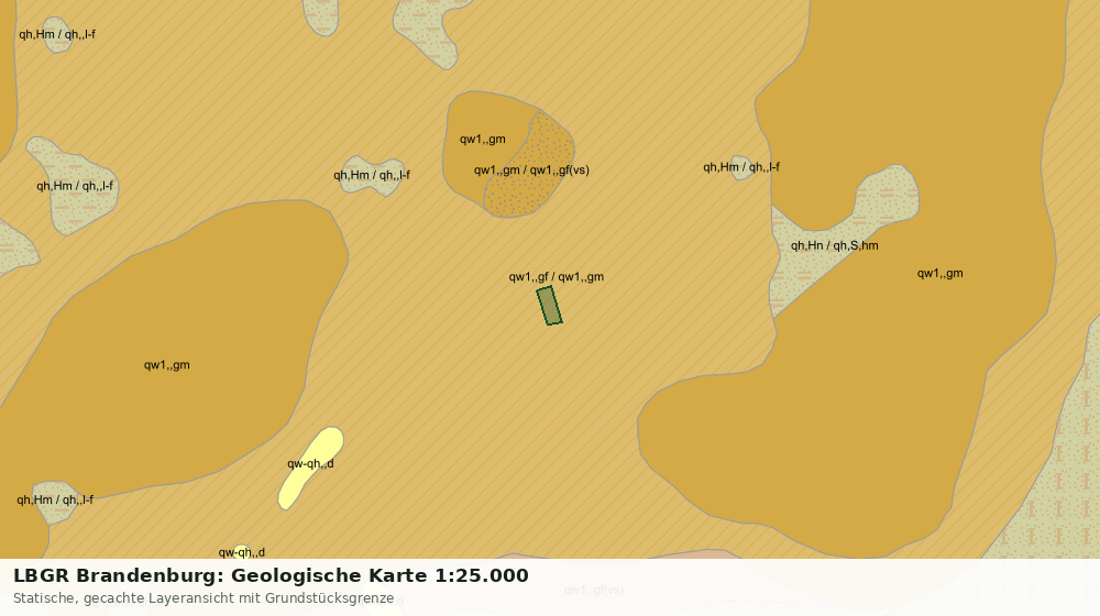 Statische Kartenansicht: LBGR Brandenburg: Geologische Karte 1:25.000