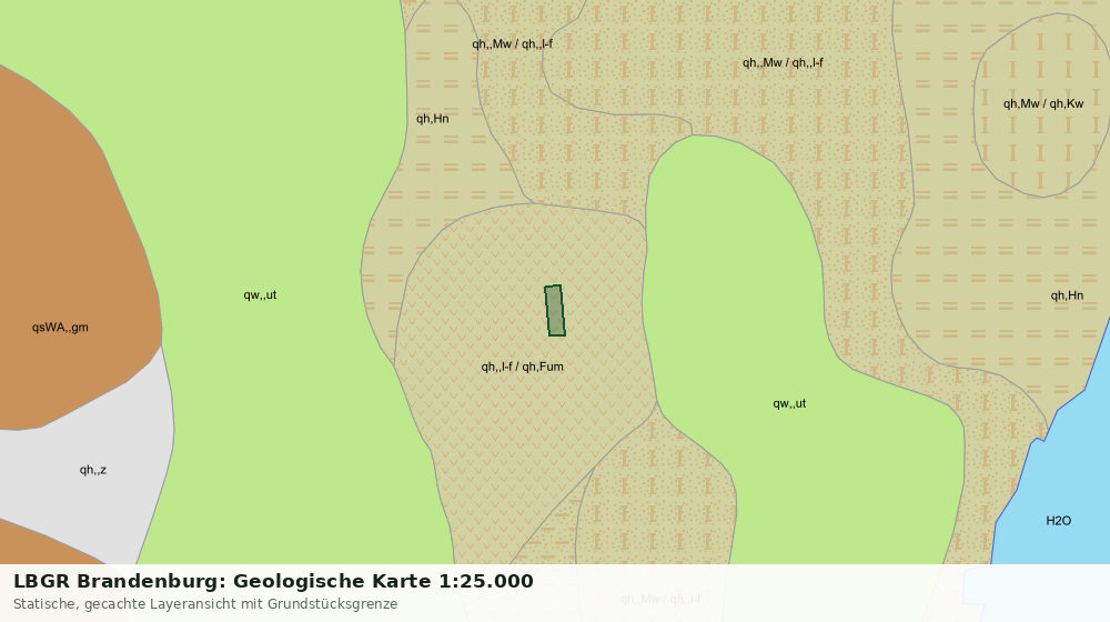 Statische Kartenansicht: LBGR Brandenburg: Geologische Karte 1:25.000