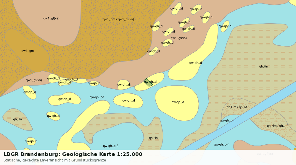 Statische Kartenansicht: LBGR Brandenburg: Geologische Karte 1:25.000