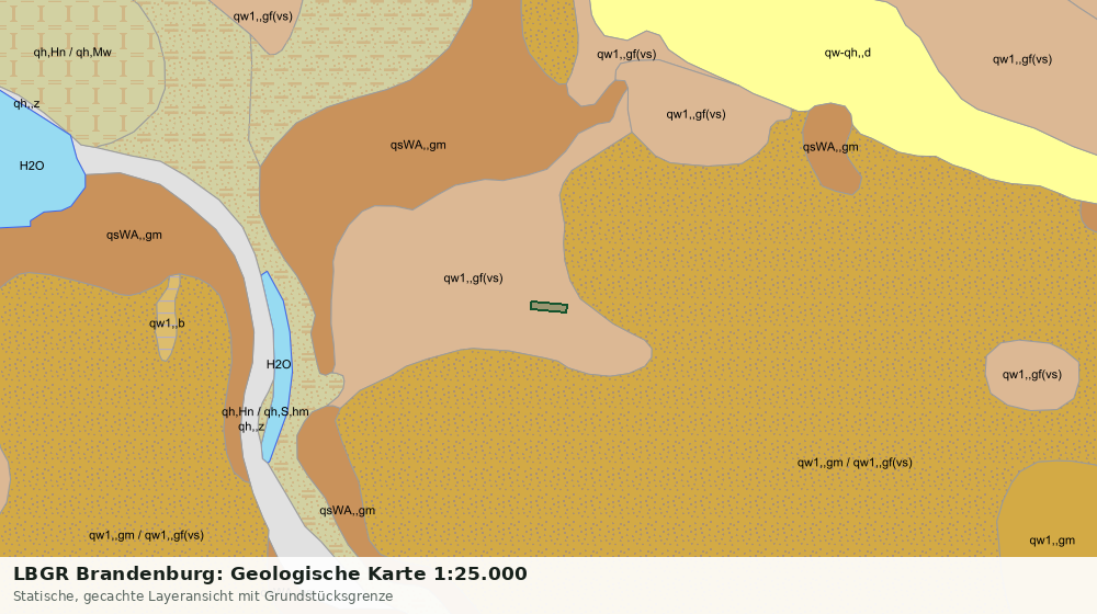 Statische Kartenansicht: LBGR Brandenburg: Geologische Karte 1:25.000