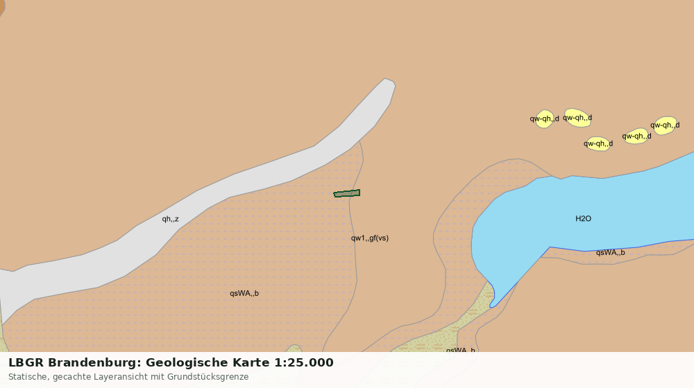 Statische Kartenansicht: LBGR Brandenburg: Geologische Karte 1:25.000