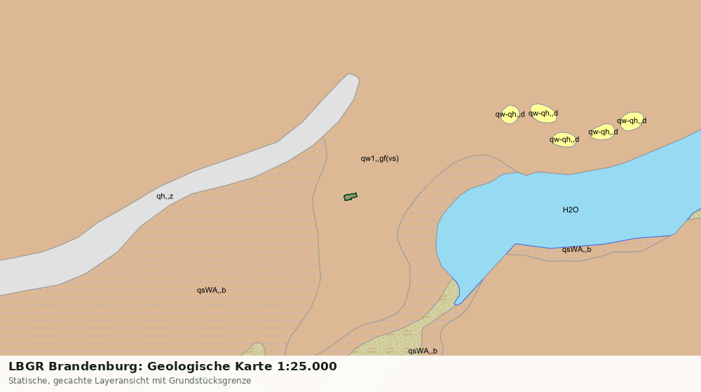 Statische Kartenansicht: LBGR Brandenburg: Geologische Karte 1:25.000