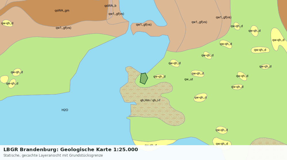 Statische Kartenansicht: LBGR Brandenburg: Geologische Karte 1:25.000