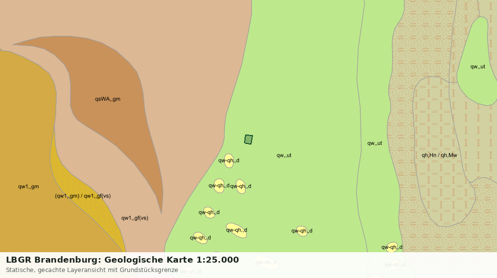Statische Kartenansicht: LBGR Brandenburg: Geologische Karte 1:25.000