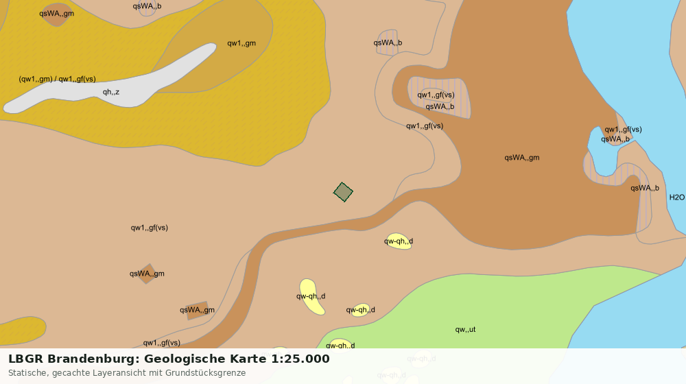 Statische Kartenansicht: LBGR Brandenburg: Geologische Karte 1:25.000