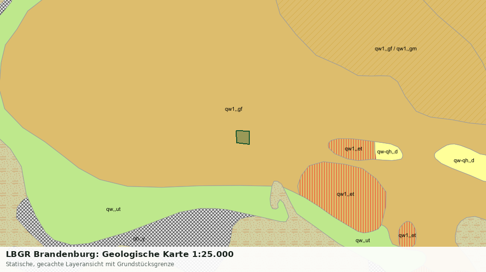 Statische Kartenansicht: LBGR Brandenburg: Geologische Karte 1:25.000