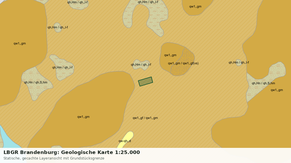 Statische Kartenansicht: LBGR Brandenburg: Geologische Karte 1:25.000