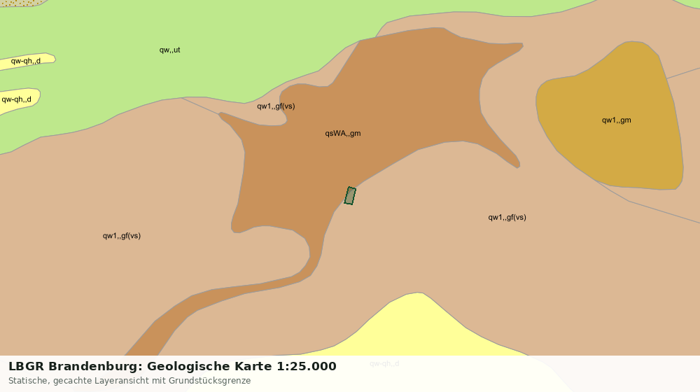 Statische Kartenansicht: LBGR Brandenburg: Geologische Karte 1:25.000