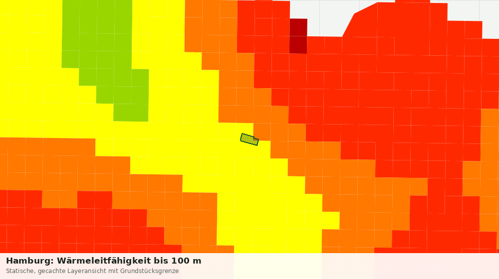 Statische Kartenansicht: Hamburg: Wärmeleitfähigkeit bis 100 m