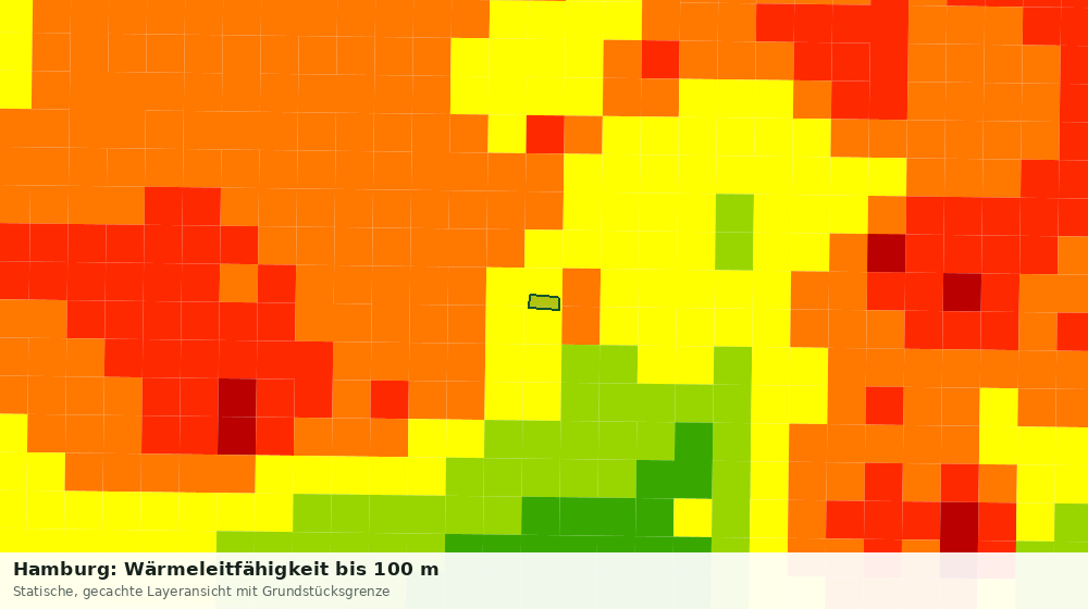 Statische Kartenansicht: Hamburg: Wärmeleitfähigkeit bis 100 m