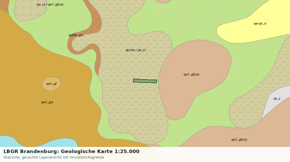 Statische Kartenansicht: LBGR Brandenburg: Geologische Karte 1:25.000