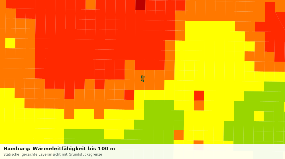 Statische Kartenansicht: Hamburg: Wärmeleitfähigkeit bis 100 m