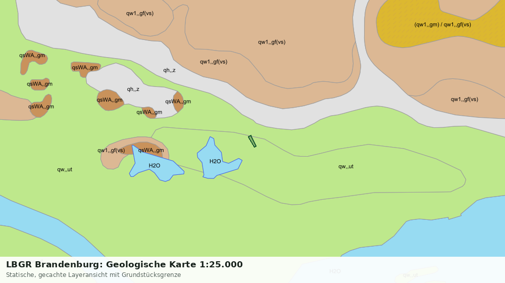 Statische Kartenansicht: LBGR Brandenburg: Geologische Karte 1:25.000