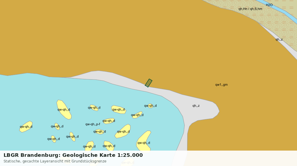Statische Kartenansicht: LBGR Brandenburg: Geologische Karte 1:25.000