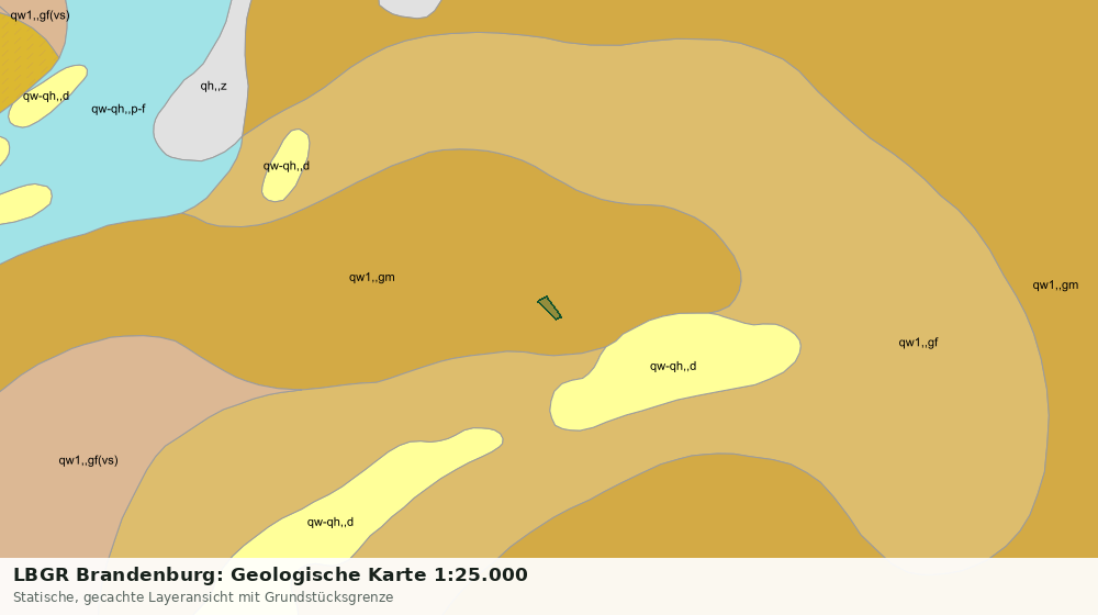 Statische Kartenansicht: LBGR Brandenburg: Geologische Karte 1:25.000