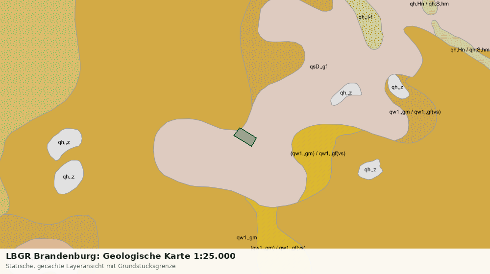 Statische Kartenansicht: LBGR Brandenburg: Geologische Karte 1:25.000