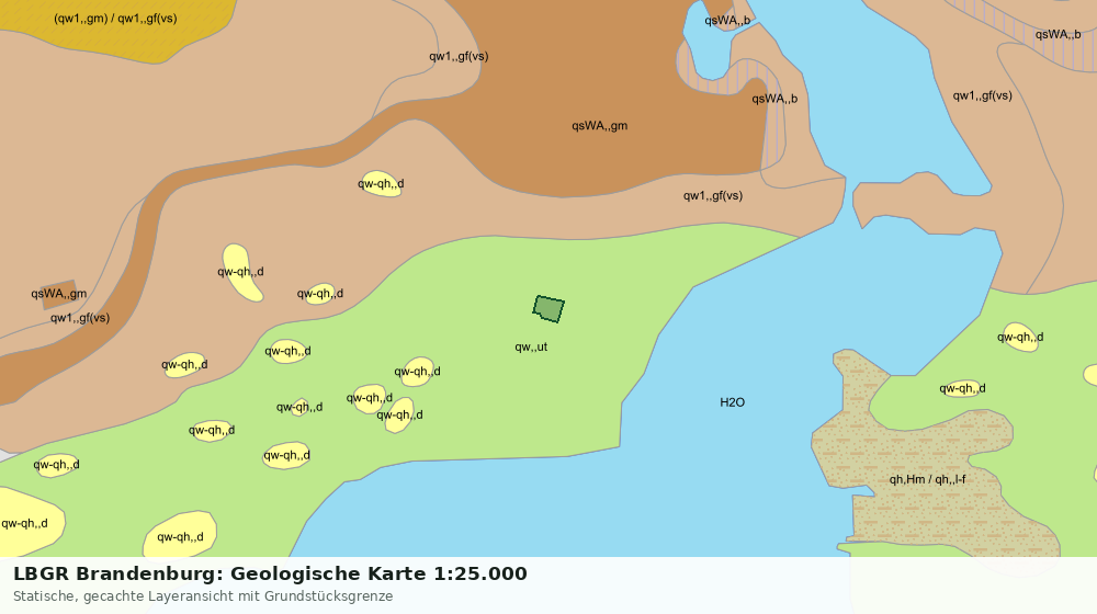 Statische Kartenansicht: LBGR Brandenburg: Geologische Karte 1:25.000