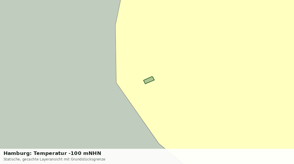 Statische Kartenansicht: Hamburg: Temperatur -100 mNHN