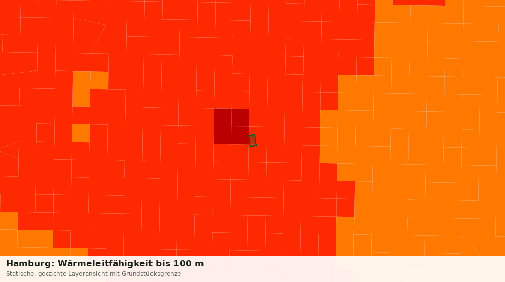Statische Kartenansicht: Hamburg: Wärmeleitfähigkeit bis 100 m