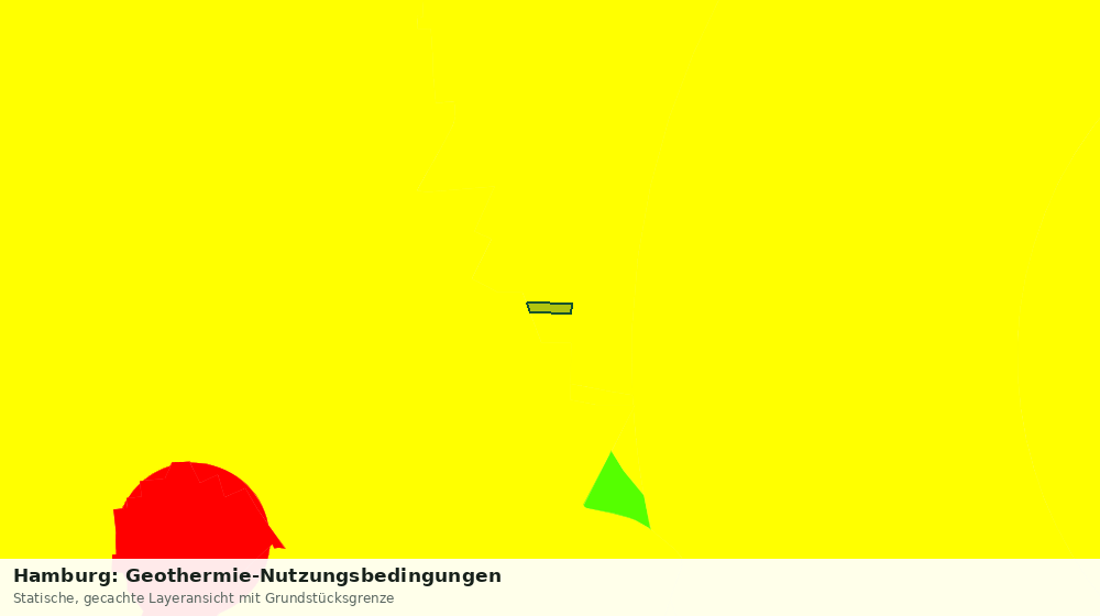 Statische Kartenansicht: Hamburg: Geothermie-Nutzungsbedingungen