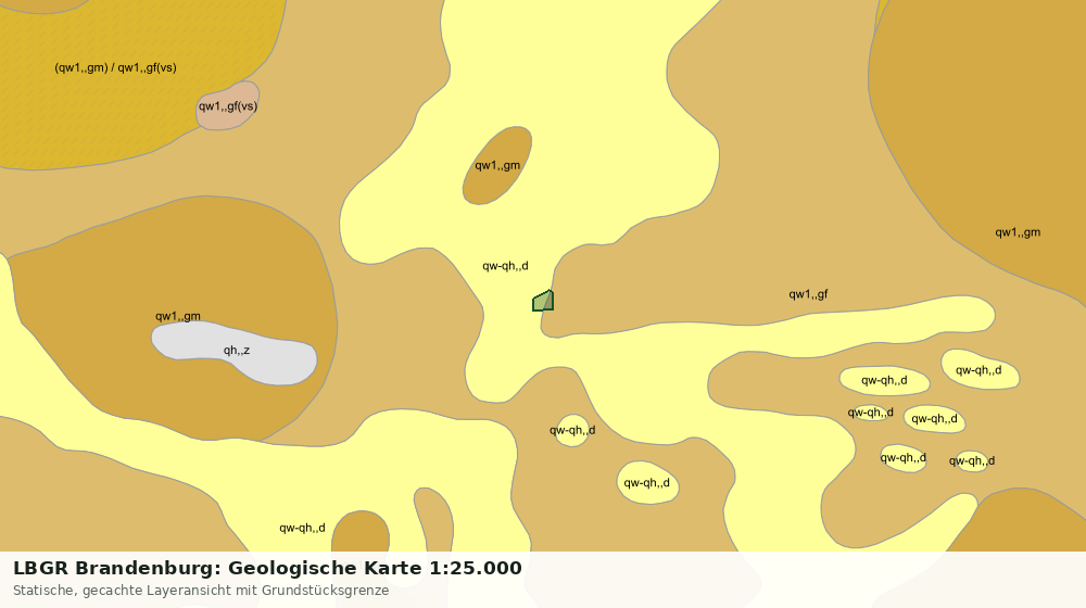 Statische Kartenansicht: LBGR Brandenburg: Geologische Karte 1:25.000