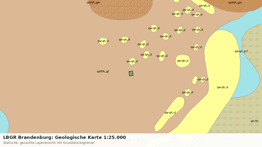 Statische Kartenansicht: LBGR Brandenburg: Geologische Karte 1:25.000