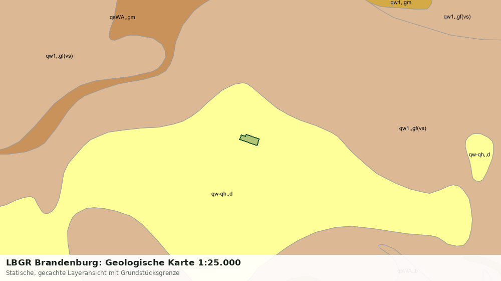 Statische Kartenansicht: LBGR Brandenburg: Geologische Karte 1:25.000