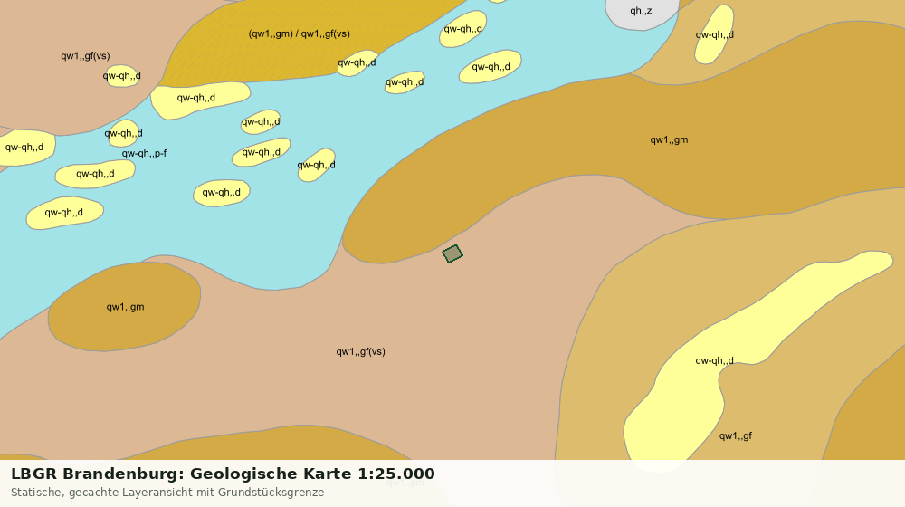 Statische Kartenansicht: LBGR Brandenburg: Geologische Karte 1:25.000