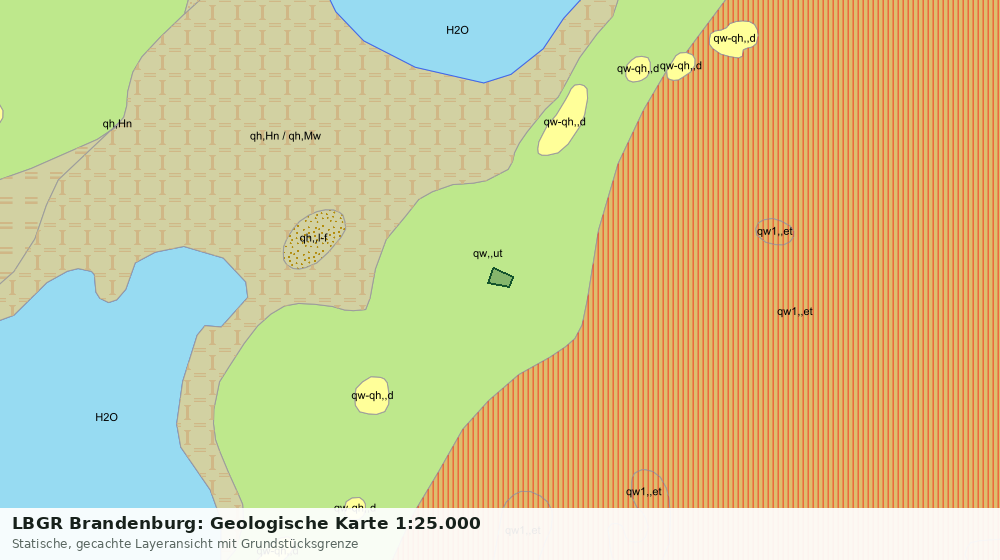 Statische Kartenansicht: LBGR Brandenburg: Geologische Karte 1:25.000