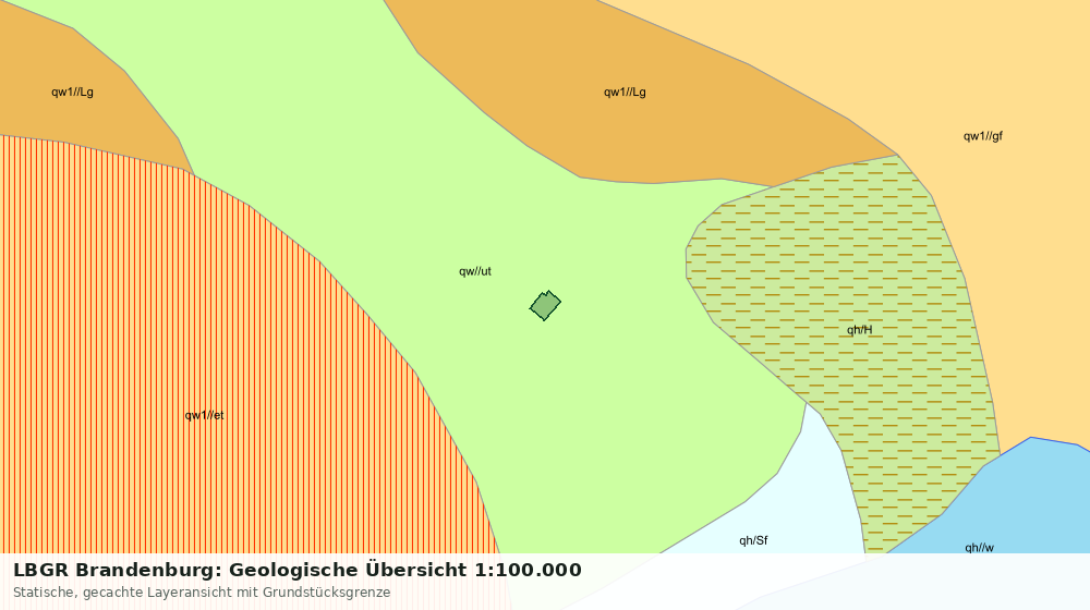 Statische Kartenansicht: LBGR Brandenburg: Geologische Übersicht 1:100.000