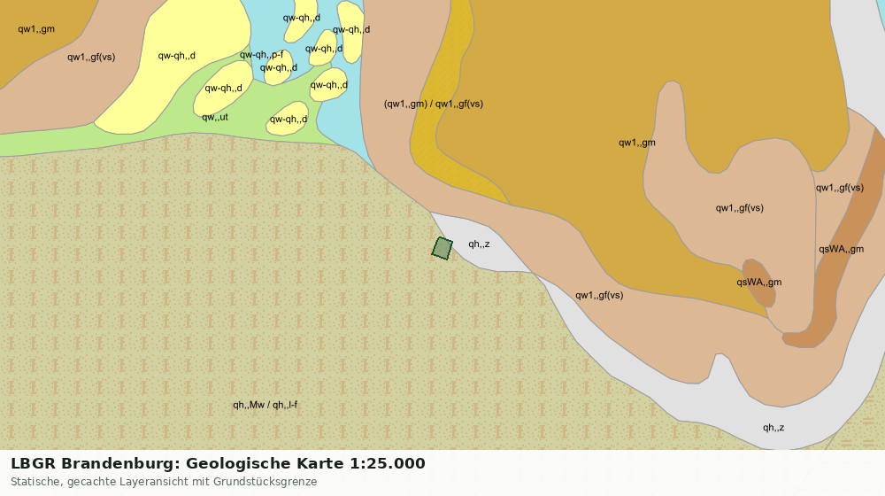 Statische Kartenansicht: LBGR Brandenburg: Geologische Karte 1:25.000
