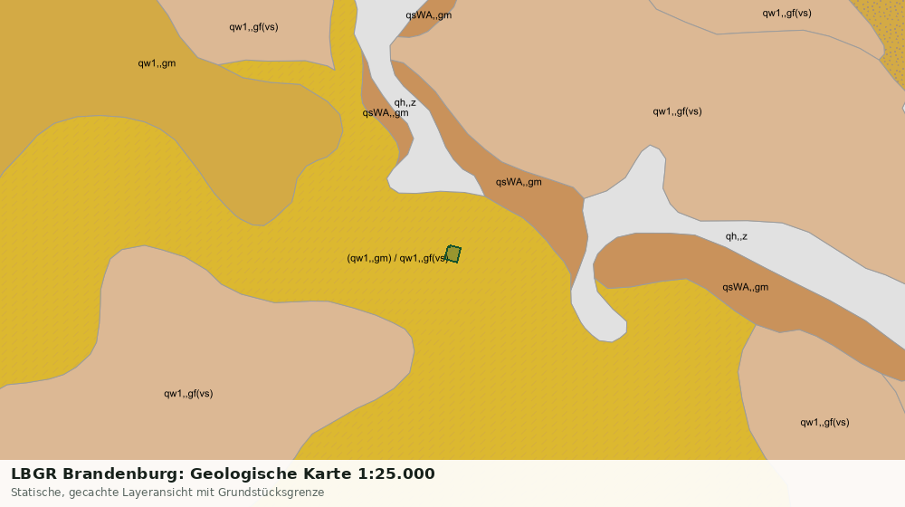 Statische Kartenansicht: LBGR Brandenburg: Geologische Karte 1:25.000