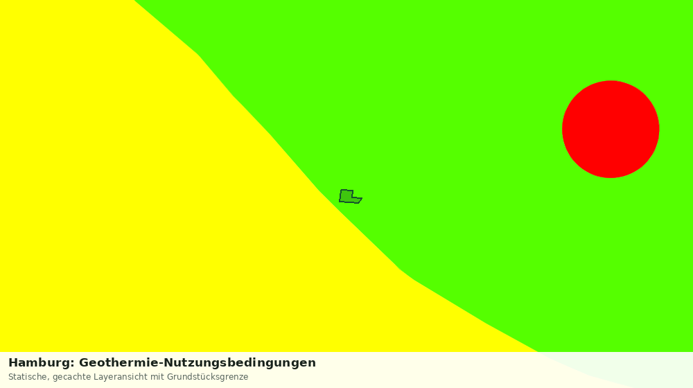 Statische Kartenansicht: Hamburg: Geothermie-Nutzungsbedingungen