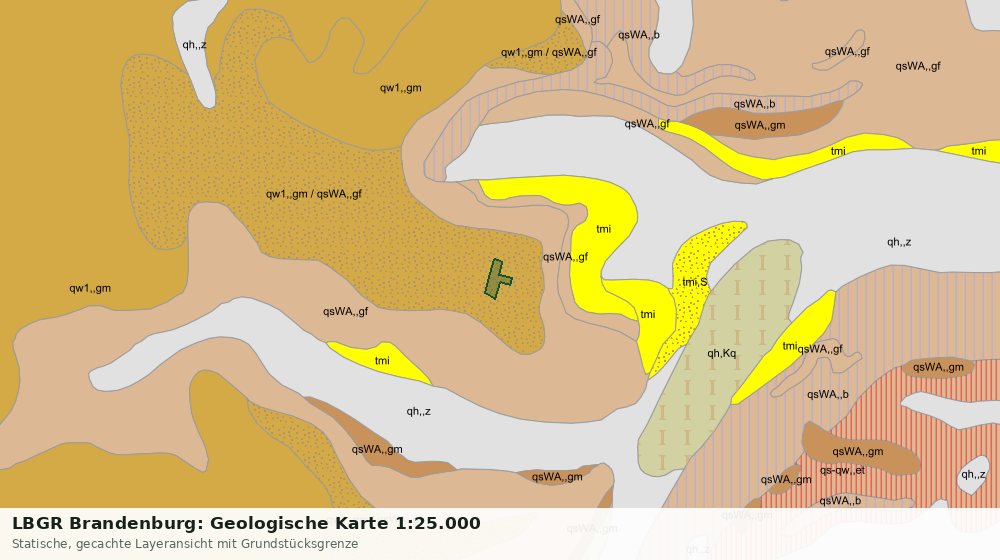 Statische Kartenansicht: LBGR Brandenburg: Geologische Karte 1:25.000