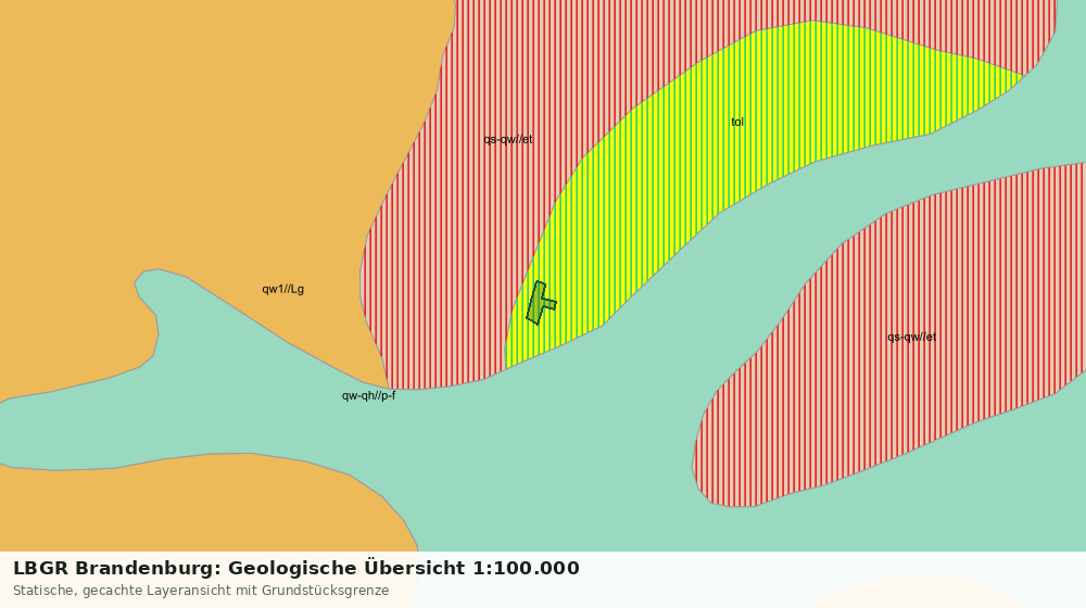 Statische Kartenansicht: LBGR Brandenburg: Geologische Übersicht 1:100.000