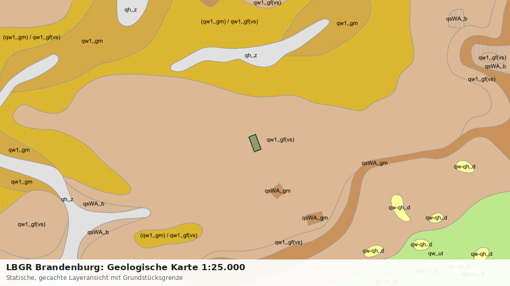 Statische Kartenansicht: LBGR Brandenburg: Geologische Karte 1:25.000