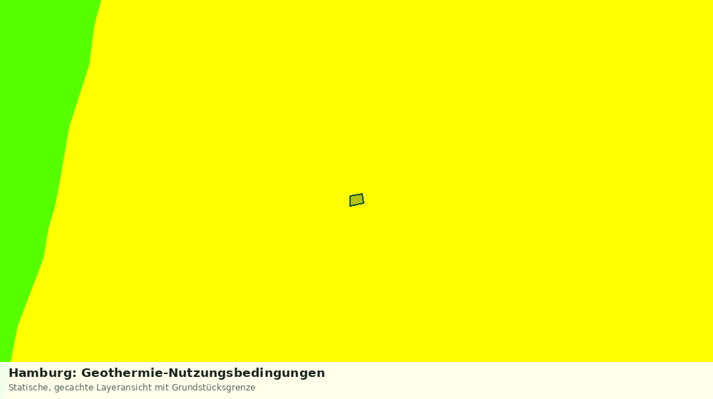 Statische Kartenansicht: Hamburg: Geothermie-Nutzungsbedingungen