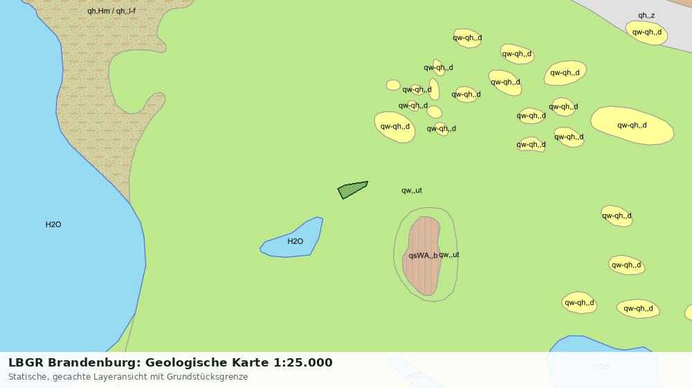 Statische Kartenansicht: LBGR Brandenburg: Geologische Karte 1:25.000