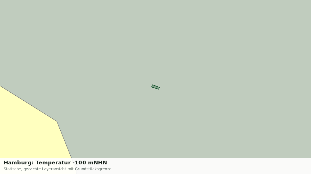 Statische Kartenansicht: Hamburg: Temperatur -100 mNHN