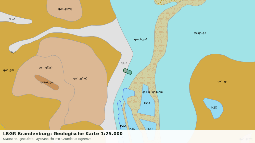 Statische Kartenansicht: LBGR Brandenburg: Geologische Karte 1:25.000