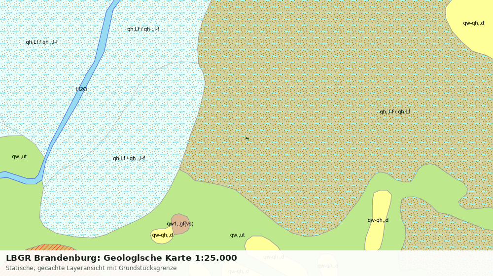 Statische Kartenansicht: LBGR Brandenburg: Geologische Karte 1:25.000