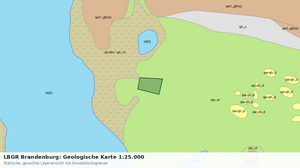 Statische Kartenansicht: LBGR Brandenburg: Geologische Karte 1:25.000