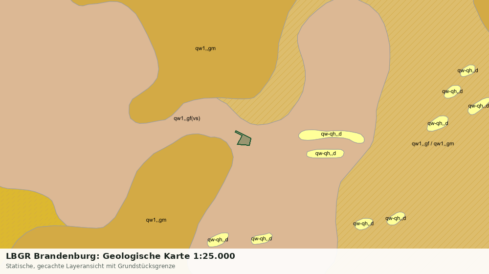 Statische Kartenansicht: LBGR Brandenburg: Geologische Karte 1:25.000