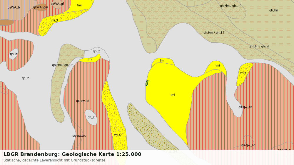 Statische Kartenansicht: LBGR Brandenburg: Geologische Karte 1:25.000