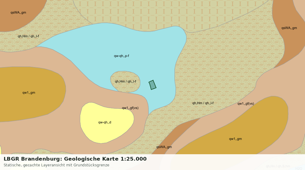 Statische Kartenansicht: LBGR Brandenburg: Geologische Karte 1:25.000