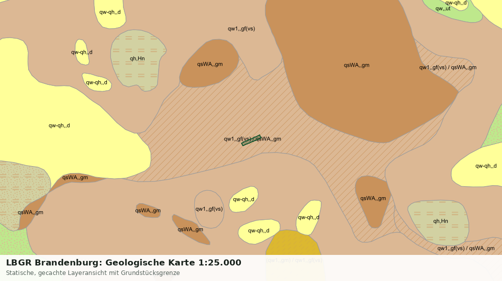 Statische Kartenansicht: LBGR Brandenburg: Geologische Karte 1:25.000