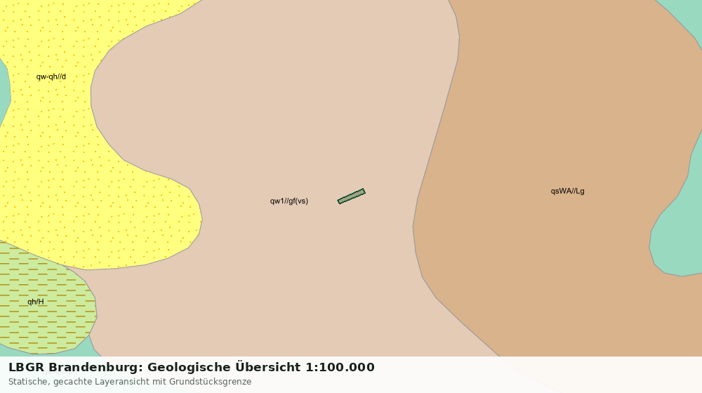 Statische Kartenansicht: LBGR Brandenburg: Geologische Übersicht 1:100.000
