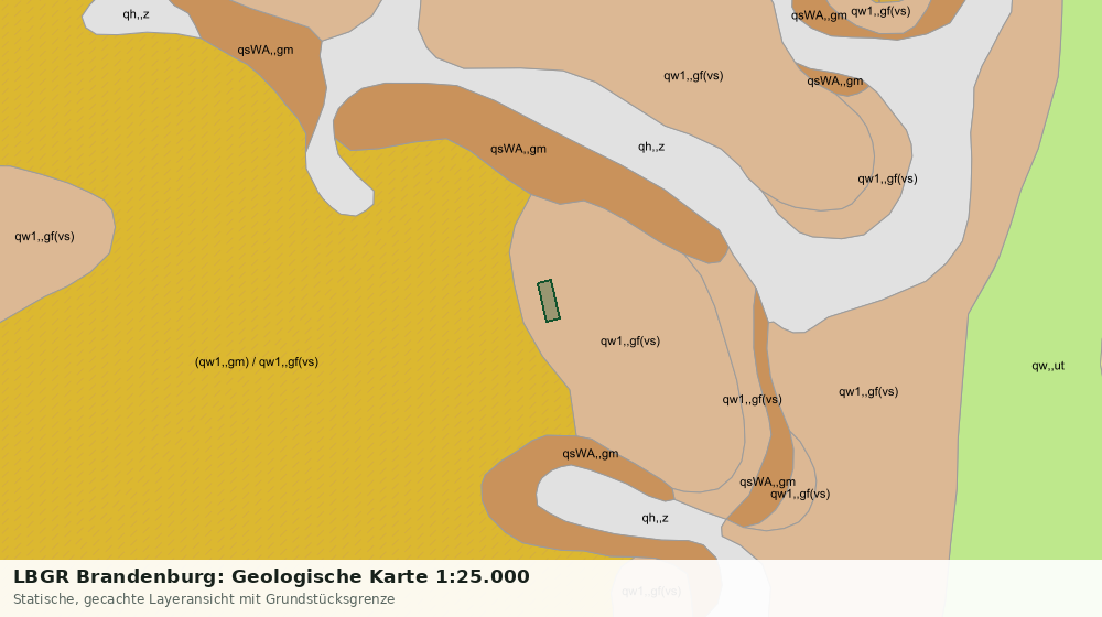 Statische Kartenansicht: LBGR Brandenburg: Geologische Karte 1:25.000
